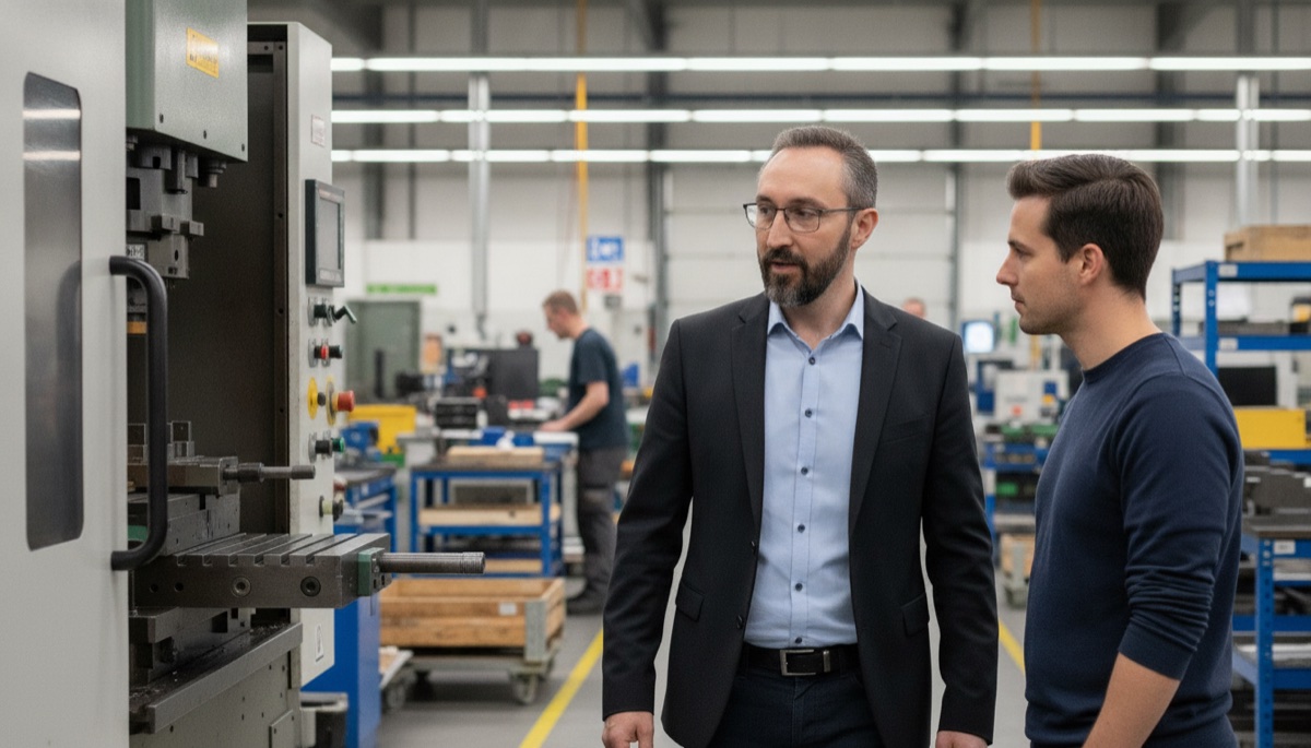 Tim Rosen von NovaData Solutions beim Kunden vor Ort im Gespräch über KI-Telefonie